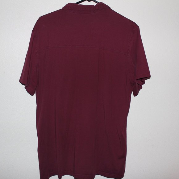Men's XL Dark Red Dip Polo Shit - Short Sleeve - Picture 3 of 3